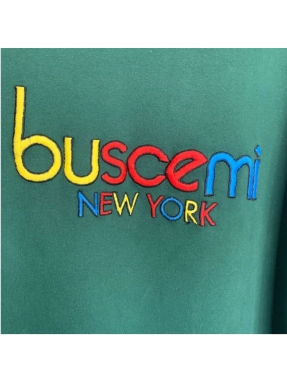 Buscemi Men's Forest Green Logo Crewneck Sweater size medium